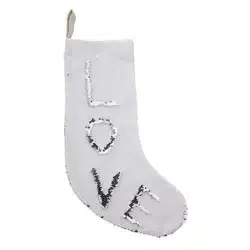 Sequin božična nogavica_silver