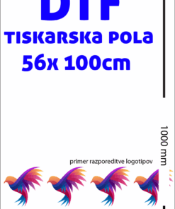 Premium DTF preslikači po naročilu 16 DTF tiskarska POLA 56 cm